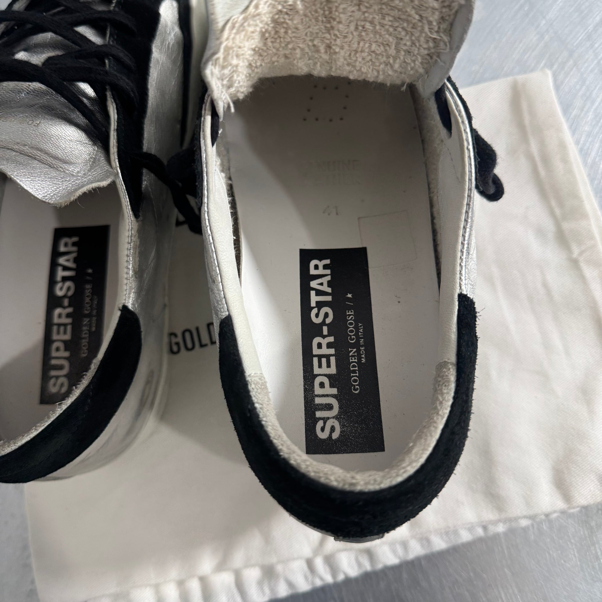 Sneaker Golden Goose Super-Star Silver - Size 40br/41it