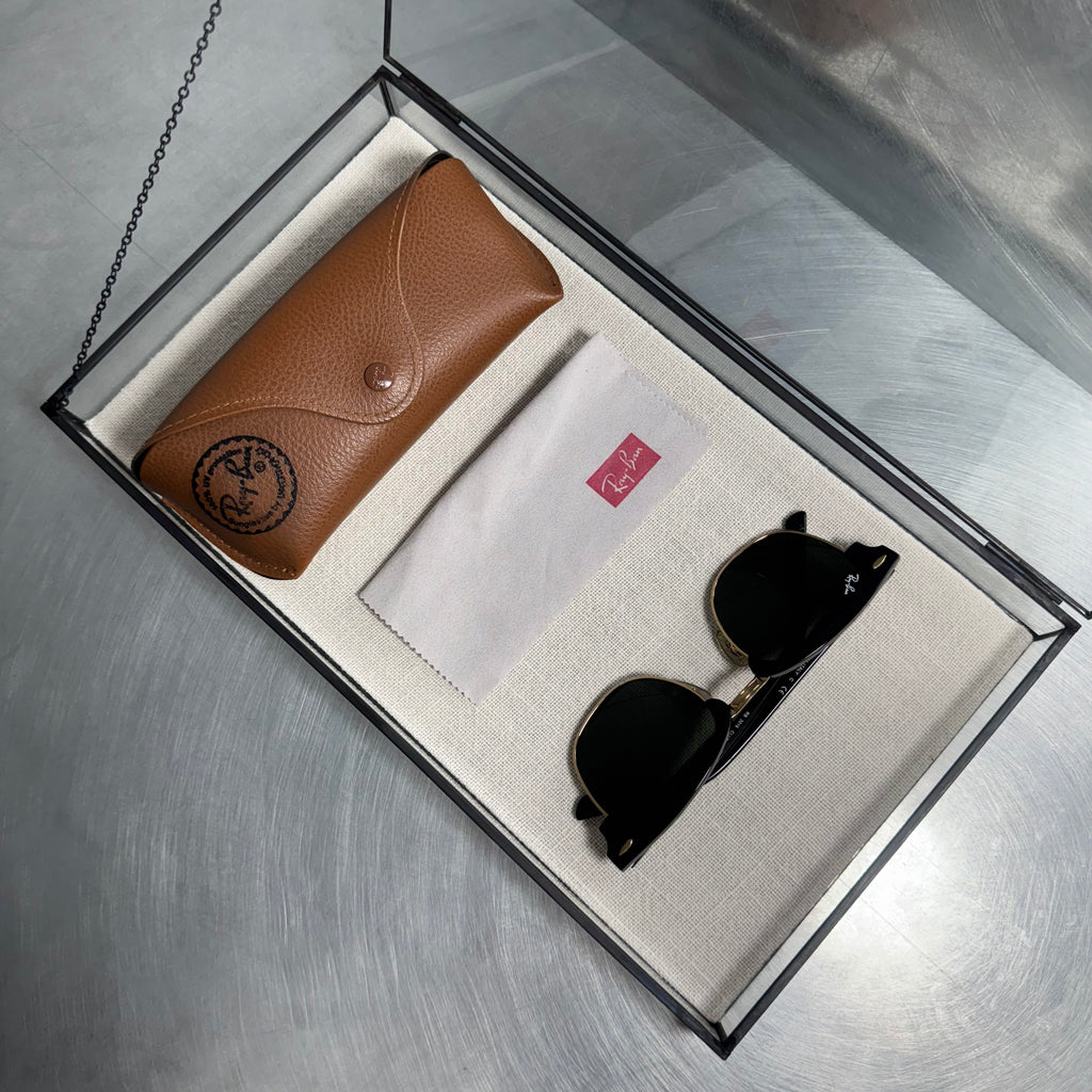 Óculos de Sol Rayban Clubmaster Square Legend Gold